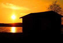 Solnedgång över Piteälven