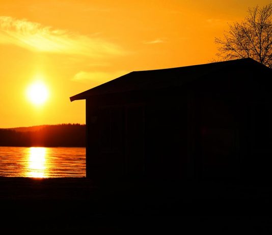 Solnedgång över Piteälven