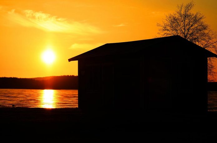 Solnedgång över Piteälven